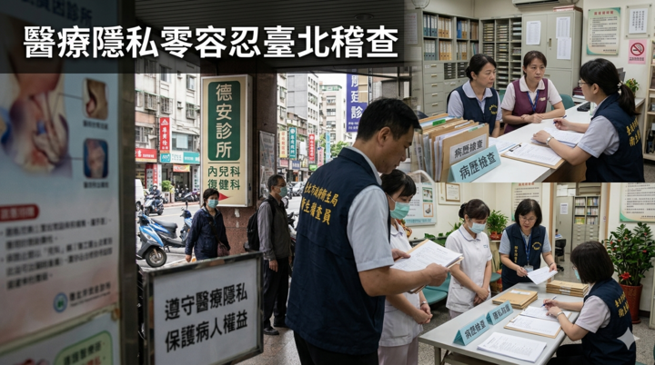 醫療隱私零容忍風暴擴大　臺北市6診所共計裁罰311萬全面追查偷拍案