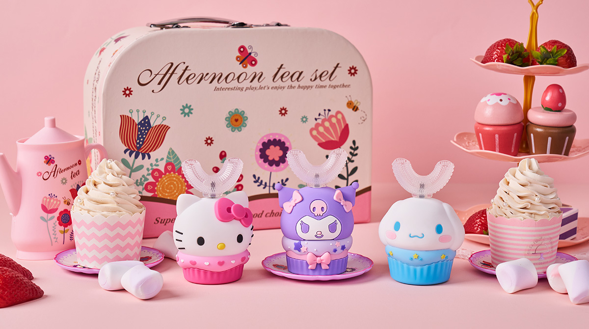 三麗鷗甜點風暴來襲 兒童U型與攜帶款電動牙刷萌翻粉絲心