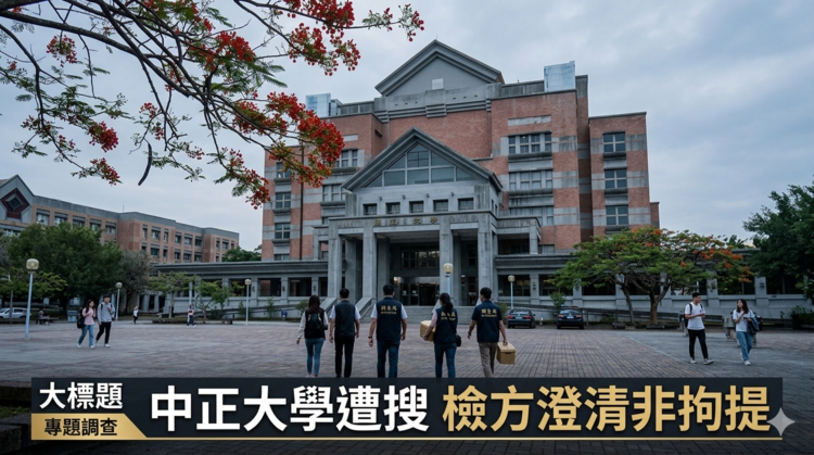 中正大學犯罪防治所遭搜後傳8師生被帶回　檢方澄清僅配合說明、非拘提