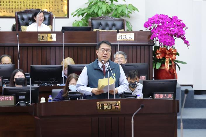 臺南市議會第4屆第6次定期會開幕 臺南市長黃偉哲：市民協助花蓮災區親友將研擬補助機制支持 推動市民參與災區援助行動