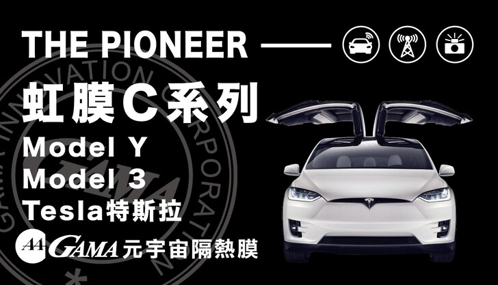 夏日避暑GAMA翠光推出特斯拉隔熱紙車主方案！GAMA翠光特斯拉Model Y專屬隔熱紙方案 C系列全波段隔熱率90%，送頂級GAMA太陽眼鏡