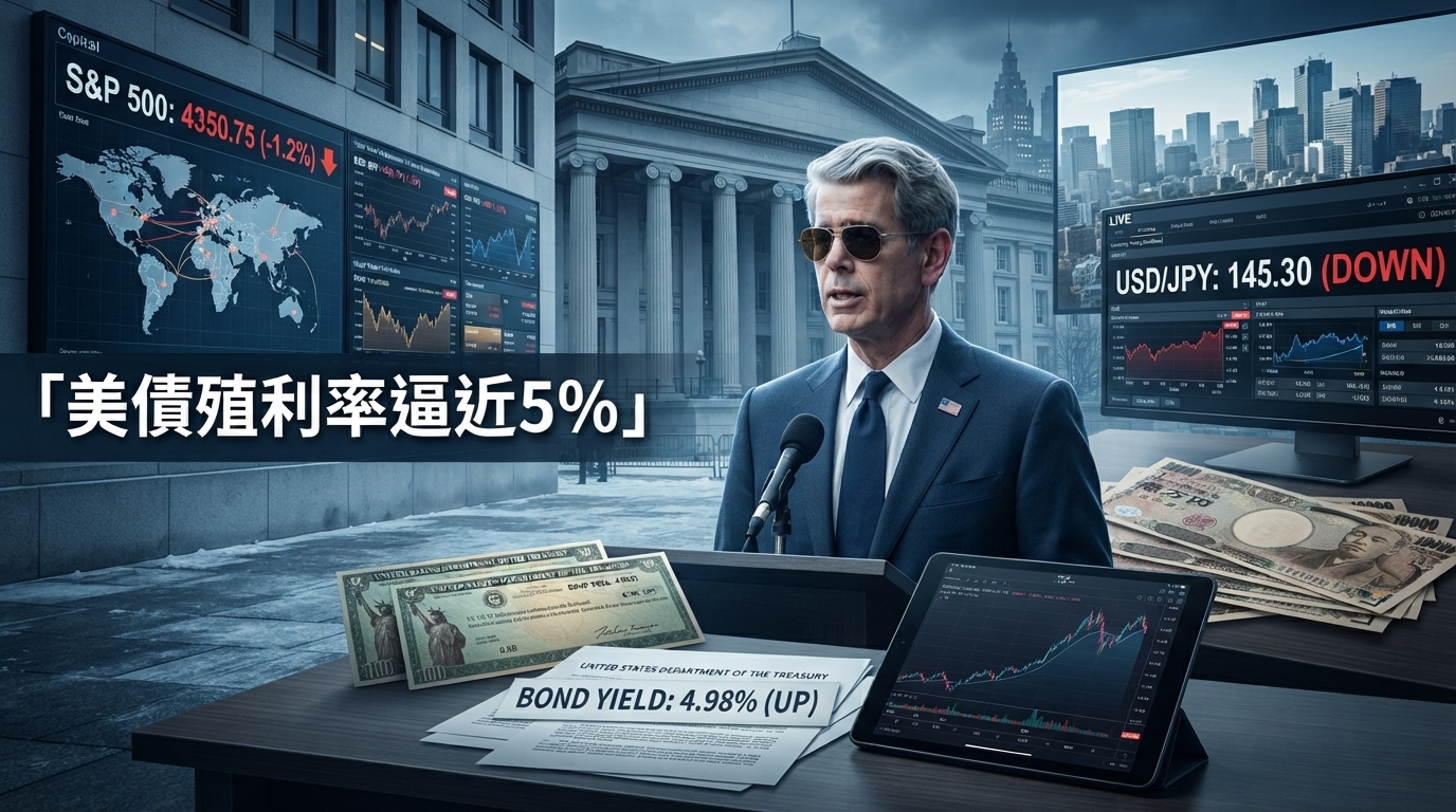 貝森特出手仍壓不住美債殖利率　日圓升值衝擊套利交易，美股多頭面臨雙重壓