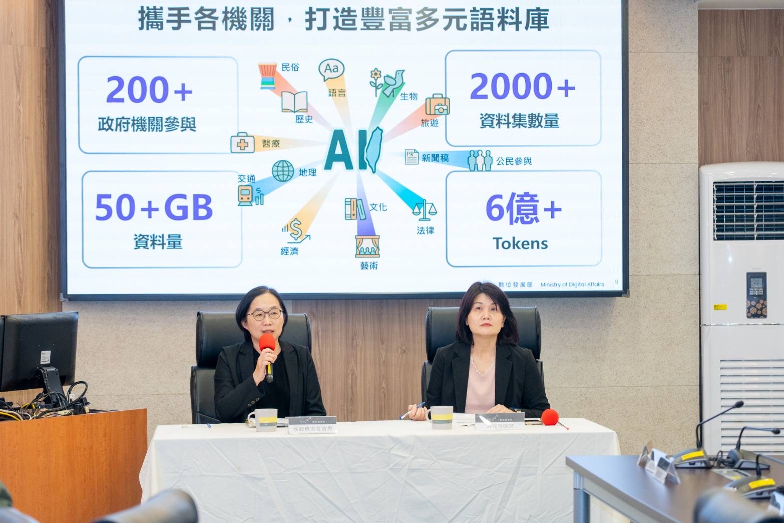 回應全球AI浪潮　臺灣主權AI訓練語料庫上線　數位發展部集結逾200個機關厚植本土語料資源