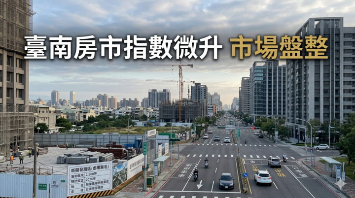 臺南市115年3月住宅價格月指數微幅上升　整體市場延續盤整格局新市區房價修正最明顯