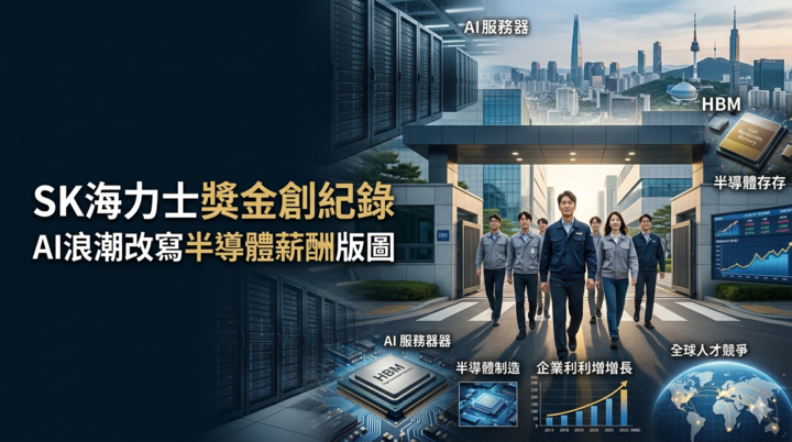 SK海力士績效獎金創紀錄！員工平均可領300萬元以上，AI浪潮讓工程師身價飆升牽動全球半導體薪酬版圖