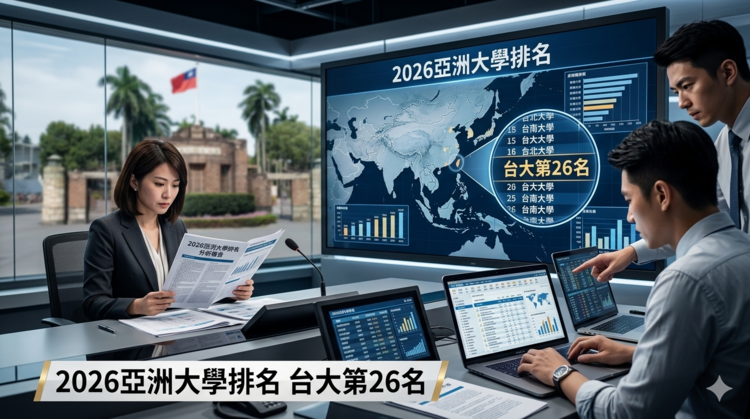 2026亞洲大學排名出爐! 臺灣共6校擠進百強 台大第26名 台大躍升4名曝光