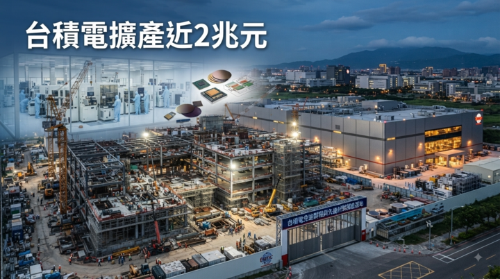 台積電擴產再加碼！2026年資本預算607億美元逼近2兆元　13座先進廠帶動台灣廠務供應