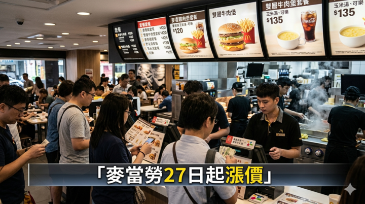 麥當勞5月27日調漲　APP優惠與甜心卡仍持續提供