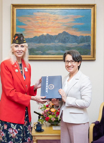 蕭美琴副總統會晤美國海外作戰退伍軍人協會總會長魏眸娥　強化臺美合作凝聚以實力確保和平守護臺灣共識