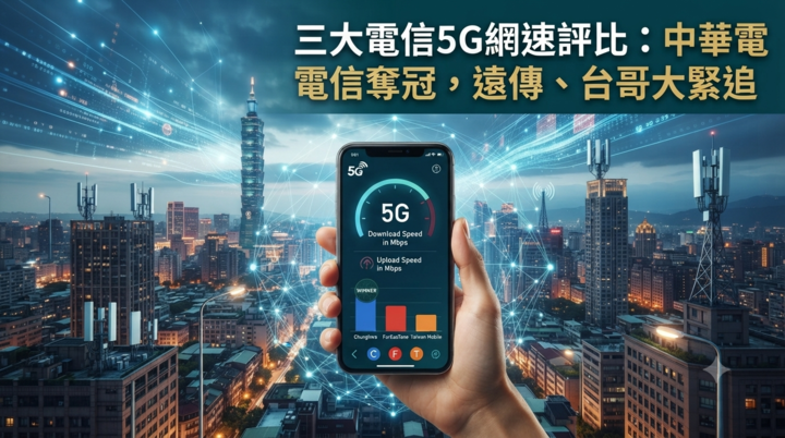 2026臺灣三大電信網速評比出爐！中華電信下載、上傳速度奪冠　5G體驗與可靠性一次看