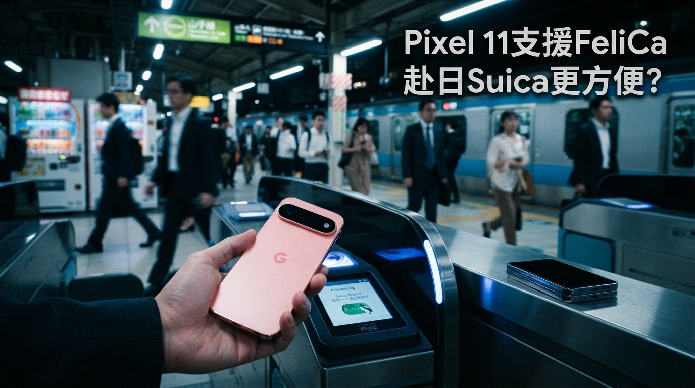 Pixel 11臺灣版有望支援FeliCa！日本Suica手機嗶過閘門　三星Galaxy 2027年也跟進