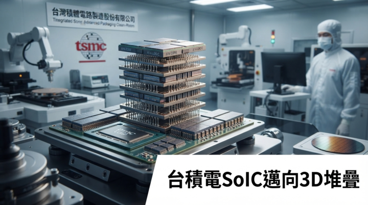 台積電臺北OCP峰會揭SoIC新進展　2029年A14對A14 3D堆疊量產，AI晶片走向垂直整合
