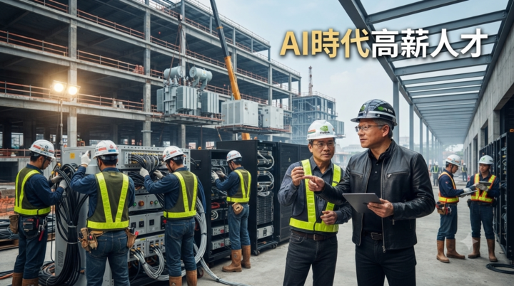 黃仁勳揭AI基建新商機　美國資料中心大建設帶動年薪330萬元水電、建築人才需求