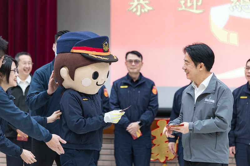 賴清德總統春節慰勉臺北市中正分局警察同仁　肯定全年無休堅守崗位保障人民安居樂業
