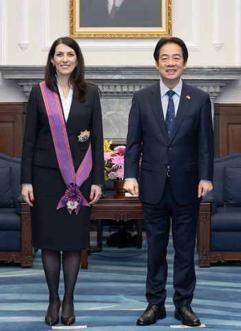 賴清德總統贈勳捷克前眾議長艾達莫娃　高度肯定其深化臺捷友誼與合作的卓越貢獻