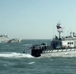 金門海域遭四艘中國海警船侵擾，海巡署頂風浪全力部署並全數驅離