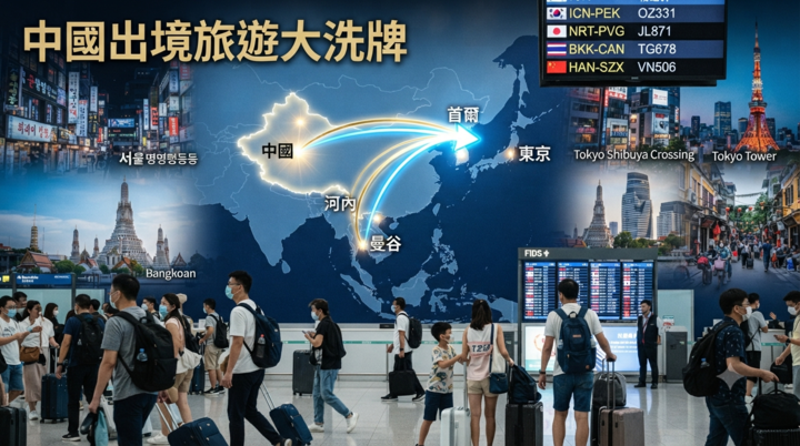 2026中國出境旅遊市場變化｜韓國躍居陸客第一、日本與泰國排名洗牌引關注