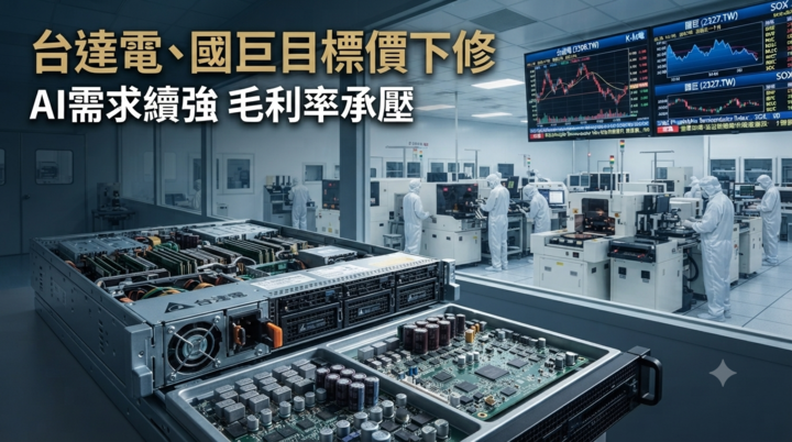 台達電、國巨目標價遭美系大行下修　AI需求仍強勁但零組件成本壓縮毛利率表現
