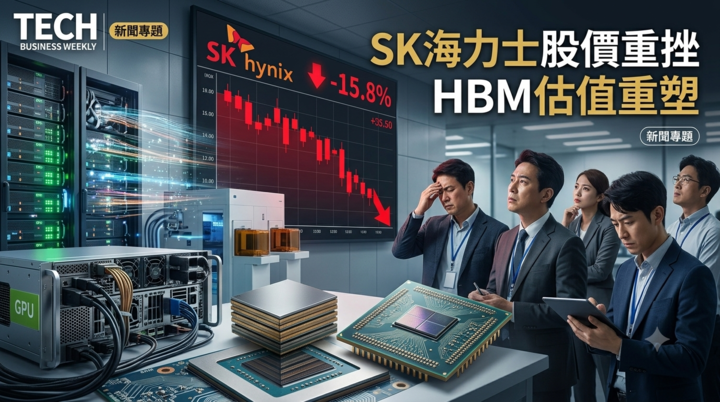 SK海力士股價重挫引爆AI記憶體震盪　HBM長約機制如何影響獲利與市場估值？