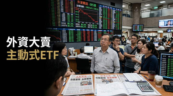 外資大賣主動式ETF掀市場震盪　臺股7檔主動式ETF遭調節　00403A、00981A賣壓最重