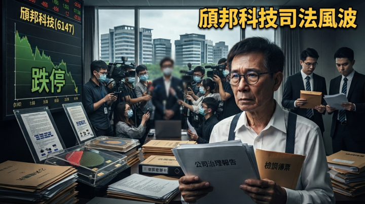 頎邦科技遭檢調搜索調查　新竹地檢署偵辦公司資產疑雲 董座吳非艱3000萬元交保股價跌停