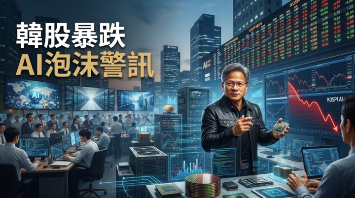 韓股暴跌引發「黃仁勳詛咒」討論　南韓市場憂輝達AI合作泡沫與循環融資風險