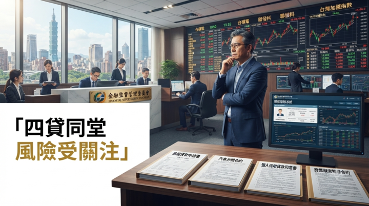 台灣「四貸同堂」現象受關注　金管會：多重貸款占比低　將強化跨業聯防防堵槓桿資金流向台股