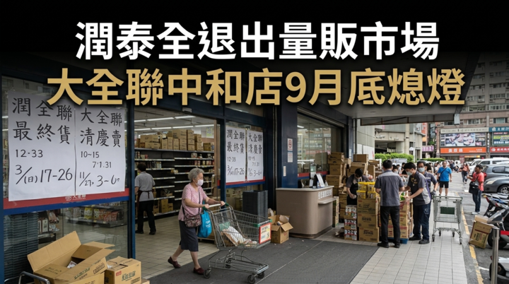 潤泰全退出量販市場！大全聯中和店9月熄燈　193名員工受影響、全聯將接手經營