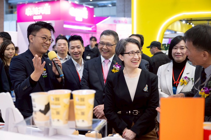 台北國際連鎖加盟展開幕　蕭美琴副總統表示政府將投入更多資源協助臺灣品牌走向國際