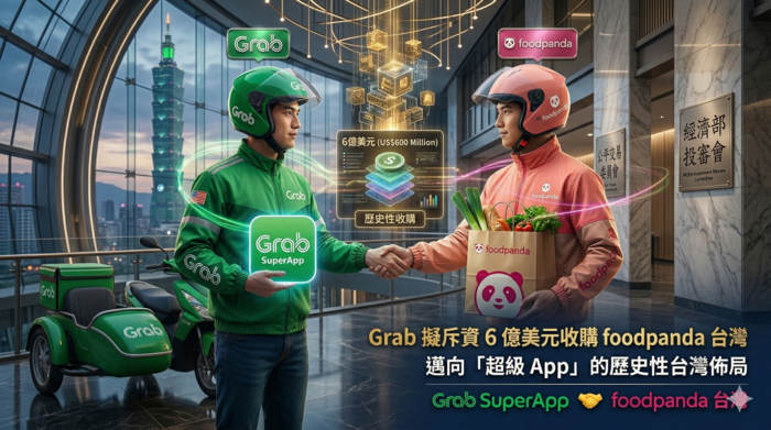 Grab擬斥資6億美元收購foodpanda臺灣　中資疑慮影響監管變數成關鍵因素