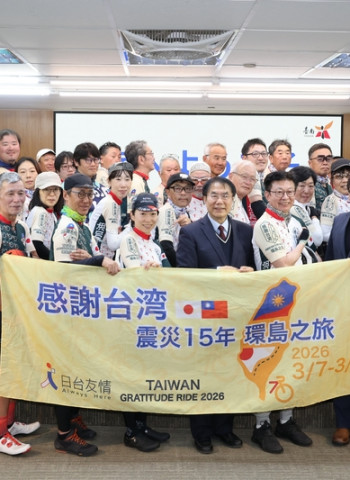 臺南市長黃偉哲準備臺南美食迎接日本自行車感恩環台團隊　攜手共祈臺日患難與共友誼長存