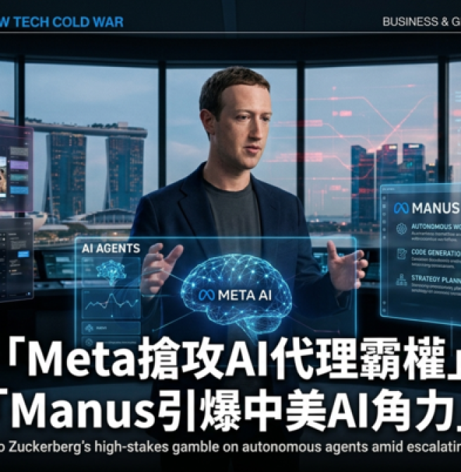 Meta豪砸20億美元搶下AI代理獨角獸Manus　祖克柏全面啟動「AI數位管家」戰略　中美科技角力正式升級